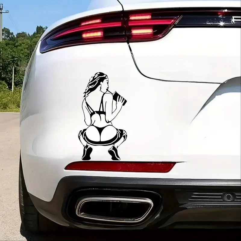 Sticker Drinking Attractive Girl Allset Printing Oradea