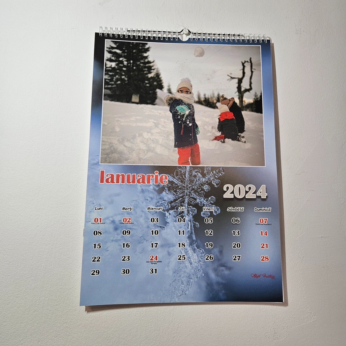 Calendar personalizat A3/A4 Anotimpuri în imagini Allset Printing Oradea