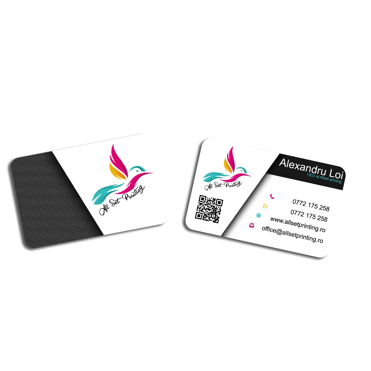 Cărți de vizită imprimate față-verso Allset Printing Oradea